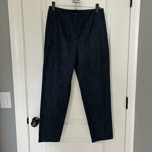 NWT Talbots Refined Denim Tapered Ankle Pant  Size 2 NEW Blue Dress Work Trouser